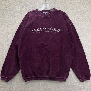 Texas A&M Aggies Collegiate Outfitters Sweatshirt Sz M Maroon Corduroy Crewneck